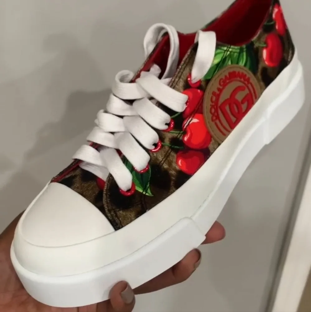 NWT NIB Dolce & Gabbana Portofino Cherry Sneakers - Picture 2 of 10